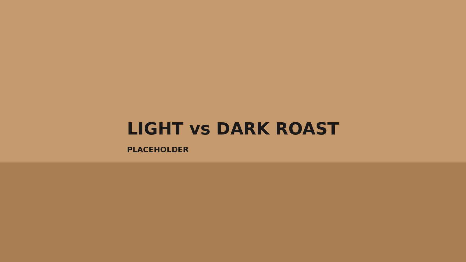 Light roast and dark roast coffee beans side by side on a steel roasting tray